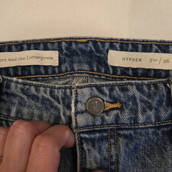 Pilcro and the letterpress Hyphen Raw Hem Jeans size 26 - Picture 10 of 16